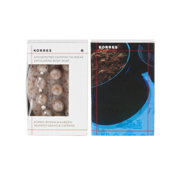 Korres Σαπούνι Απολέπισης & Μασάζ Με Κόκκους Φυκιών & Καφεΐνη 125g