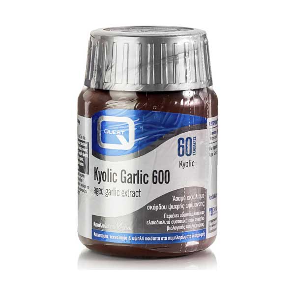 Quest Kyolic Garlic 600 για την Καλή Λειτουργία της Καρδιάς 60 ταμπλέτες Quest Kyolic Garlic 600 για την Καλή Λειτουργία της Καρδιάς 60 ταμπλέτες