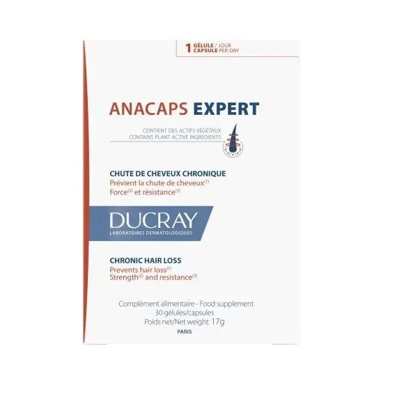Ducray Anacaps Expert Συμπλήρωμα Διατροφής κατά της Χρόνιας Τριχόπτωσης 30 κάψουλες Ducray Anacaps Expert Συμπλήρωμα Διατροφής κατά της Χρόνιας Τριχόπτωσης 30 κάψουλες