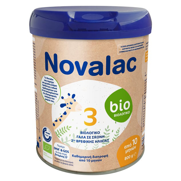 Novalac Bio 3 Βιολογικό Γάλα σε Σκόνη 3ης Βρεφικής Ηλικίας 10m+ 800 gr Novalac Bio 3 Βιολογικό Γάλα σε Σκόνη 3ης Βρεφικής Ηλικίας 10m+ 800 gr