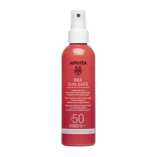 Apivita Bee Sun Safe Ενυδατικό Σπρέι Ελαφριάς Υφής για Πρόσωπο και Σώμα με Θαλάσσια Φύκη και Πρόπολη Spf30 200 ml Apivita Bee Sun Safe Ενυδατικό Σπρέι Ελαφριάς Υφής για Πρόσωπο και Σώμα με Θαλάσσια Φύκη και Πρόπολη Spf30 200 ml