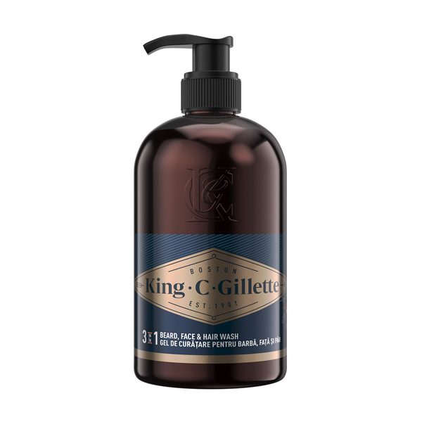 Gillette King • C • Beard, Face & Hair Wash Τζελ Καθαρισμού για Γένια, Πρόσωπο και Μαλλιά 350 ml Gillette King • C • Beard, Face & Hair Wash Τζελ Καθαρισμού για Γένια, Πρόσωπο και Μαλλιά 350 ml