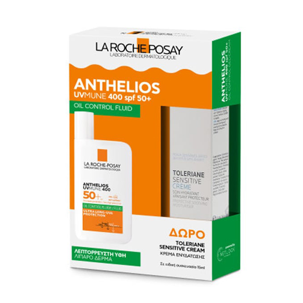 La Roche-Posay Set με Anthelios UVMUNE 400 Oil Control Fluid για Λιπαρό Δέρμα Spf50+ 50 ml και Δώρο Toleriane Sensitive Cream 15 ml La Roche-Posay Set με Anthelios UVMUNE 400 Oil Control Fluid για Λιπαρό Δέρμα Spf50+ 50 ml και Δώρο Toleriane Sensitive Cream 15 ml