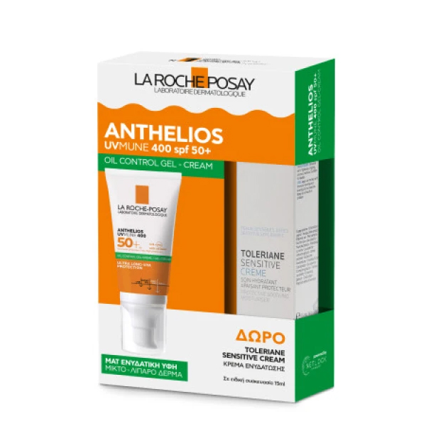 La Roche-Posay Set με Anthelios UVMune 400 Spf50+ Oil Control Gel Cream 50 ml & Δώρο Toleriane Sensitive Cream 15 ml La Roche-Posay Set με Anthelios UVMune 400 Spf50+ Oil Control Gel Cream 50 ml & Δώρο Toleriane Sensitive Cream 15 ml