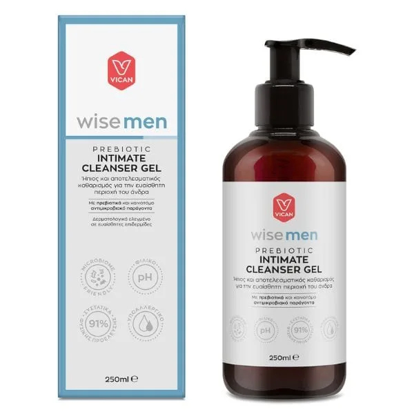 Vican Wise Men Prebiotic Intimate Cleanser Gel 250 ml Vican Wise Men Prebiotic Intimate Cleanser Gel 250 ml