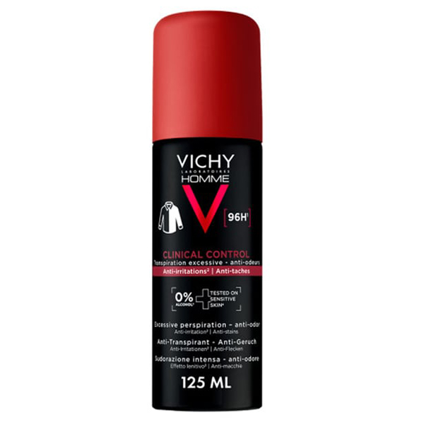 Vichy Homme Clinical Control 96h Ανδρικό Αποσμητικό Σπρέι 125 ml Vichy Homme Clinical Control 96h Ανδρικό Αποσμητικό Σπρέι 125 ml