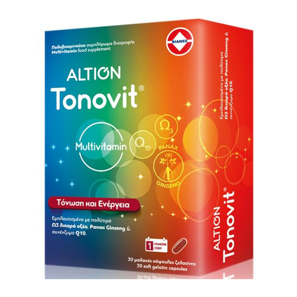 Altion Tonovit Πολυβιταμινούχο Συμπλήρωμα Διατροφής 30 μαλακές κάψουλες Altion Tonovit Πολυβιταμινούχο Συμπλήρωμα Διατροφής 30 μαλακές κάψουλες
