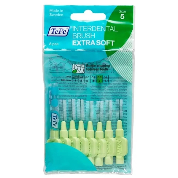TePe Interdental Brush Extra Soft Μεσοδόντια Βουρτσάκια Πράσινο (Μέγεθος 5) 0.8mm 8 τμχ TePe Interdental Brush Extra Soft Μεσοδόντια Βουρτσάκια Πράσινο (Μέγεθος 5) 0.8mm 8 τμχ