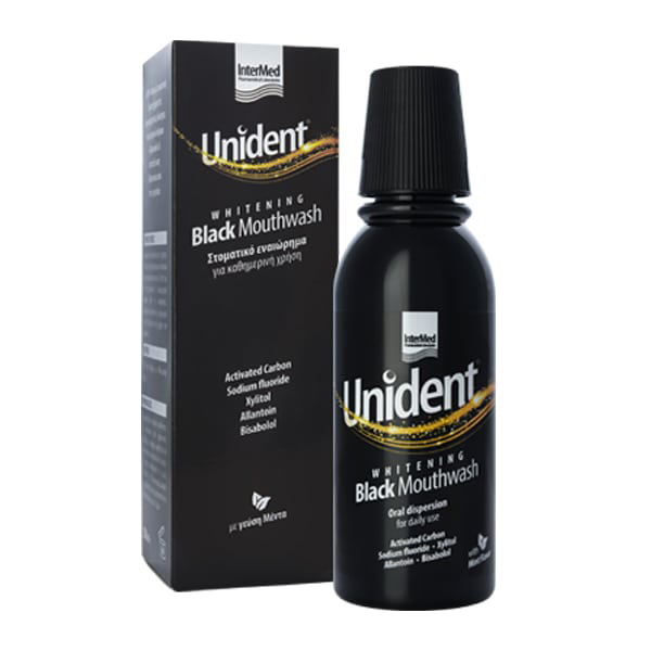 Unident Whitening Black Mouthwash Λευκαντικό Στοματικό Διάλυμα 250 ml Unident Whitening Black Mouthwash Λευκαντικό Στοματικό Διάλυμα 250 ml