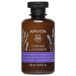 Apivita Caring Lavender Αφρόλουτρο Λεβάντα Για Ευαίσθητες Επιδερμίδες 250 ml