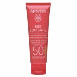 Apivita Bee Sun Safe Αντηλιακή Κρέμα Προσώπου Κατά των Πανάδων και των Ρυτίδων με Χρώμα Spf50 Golden 50 ml