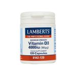 Lamberts Vitamin D3 4000iu 120 κάψουλες