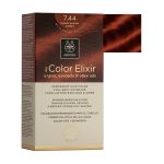 Apivita My Color Elixir Μόνιμη Βαφή Μαλλιών 7.44 Ξανθό Έντονο Χάλκινο