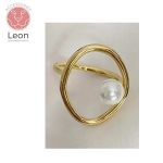 Leon Γυναικείο Δαχτυλίδι με Πέρλα Χρυσό 1 τμχ