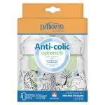 Dr. Brown's Options+ Anti-Colic Πλαστικό Μπιμπερό με Φαρδύ Λαιμό Jungle 0m+ 2x150 ml