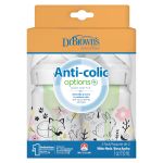 Dr. Brown's Options+ Anti-Colic Πλαστικό Μπιμπερό με Φαρδύ Λαιμό Forest 0m+ 2x150 ml