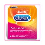 Durex Pleasure Max Προφυλακτικά με Ραβδώσεις & Κουκίδες 3 τμχ