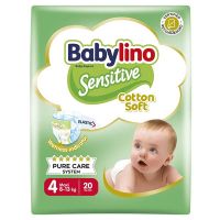Babylino Sensitive Cotton Soft No4 Maxi 8-13kg 20 τμχ