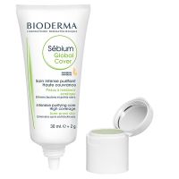 Bioderma Sebium Global Cover Εντατική Φροντίδα Καθαρισμού Με Χρώμα Για Λιπαρό Με Τάση Ακμής Δέρμα 30ml