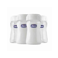 Chicco Μπουκάλια Διατήρησης Μητρικού Γάλακτος 150ml 4τμχ & Θηλή Σιλικόνης 1τμχ 0m+