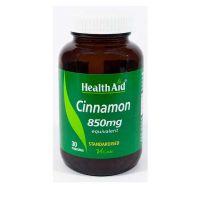 Health Aid Cinnamon 850mg Φυσική Βοήθεια Για Τον Διαβήτη Vegan 30 Κάψουλες