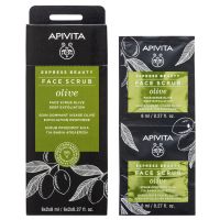 Apivita Express Beauty Scrub Προσώπου για Bαθιά Απολέπιση με Ελιά 2x8 ml
