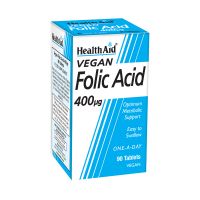 Health Aid Folic Acid 400μg Απαραίτητο Κατά Την Εγκυμοσύνη Vegan 90 Ταμπλέτες