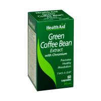Health Aid Green Coffee Bean Extract With Chromium Αυξάνει Το Μεταβολισμό & Τα Επίπεδα Ενέργειας Vegan 60 Κάψουλες