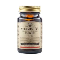 Solgar Vitamin D3 1000 IU (25 mcg) 100 Μασώμενες Ταμπλέτες