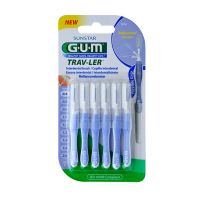 Gum Trav-Ler Μεσοδόντια Βουρτσάκια Με Καπάκι 0.6mm 6τμχ