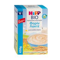 Hipp Bio Κρέμα Δημητριακών Με Γάλα & Σιμιγδάλι Φαρίν Λακτέ 6m+ 450g