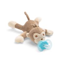 Avent Ultra Soft Snuggle Πιπίλα Σιλικόνης Με Ζωάκι Αγκαλιάς 0m+