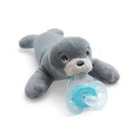 Avent Ultra Soft Snuggle Πιπίλα Σιλικόνης Με Ζωάκι Αγκαλιάς 0m+