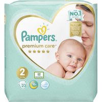 Pampers Premium Care Πάνες No2 4-8kg 23τμχ