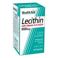 Health Aid Lecithin Co-Q10 Φυσικός Λιποδιαλύτης 30 Κάψουλες