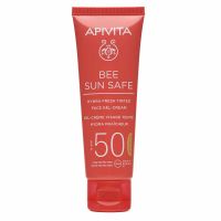 Apivita Bee Sun Safe Αντηλιακή Ενυδατική Κρέμα Τζελ Προσώπου με Χρώμα με Θαλάσσια Φύκη και Πρόπολη Spf50 50 ml