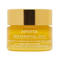 Apivita Beessential Oils Balm Προσώπου Νυκτός, Ενδυνάμωσης & Θρέψης 15 ml