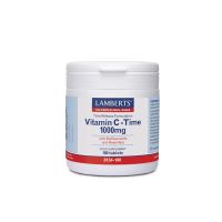 Lamberts Vitamin C Συμπλήρωμα Διατροφής με Βιταμίνη C Βραδείας Αποδέσμευσης με προσθήκη Βιοφλαβονοειδών 1000mg 180 ταμπλέτες