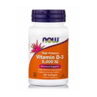 Now Foods High Potency Vitamin D-3 5000IU 120 Softgels