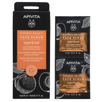 Apivita Express Beauty Scrub Προσώπου για Ήπια Απολέπιση με Βερύκοκο 2x8 ml