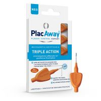 Plac Away Triple Action Μεσοδόντια Βουρτσάκια 0.45mm ISO 1 Πορτοκαλί 6τμχ