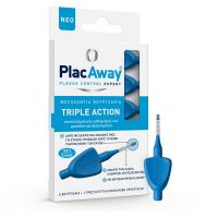 Plac Away Triple Action Μεσοδόντια Βουρτσάκια 0.6mm ISO 3 Μπλέ 6τμχ