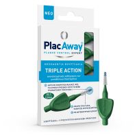Plac Away Triple Action Μεσοδόντια Βουρτσάκια 0.8mm ISO 5 Πράσινο 6τμχ