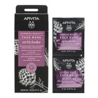 Apivita Express Beauty Μάσκα Προσώπου με Αγκινάρα AHA και PHA για Λάμψη και Λεία Υφή 2x8 ml