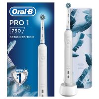 Oral-B Pro 1 750 Design Edition Επαναφορτιζόμενη Ηλεκτρική Οδοντόβουρτσα Μπλέ με Δώρο Θήκη Ταξιδίου