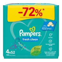 Pampers Fresh Clean Μωρομάντηλα 4x52 208 τμχ