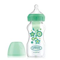 Dr. Brown's Options+ Anti-Colic Πλαστικό Μπιμπερό με Φαρδύ Λαιμό 0m+ Πράσινο 270ml 1 τμχ