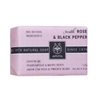 Apivita Φυσικό Σαπούνι Με Τριαντάφυλλο & Μαύρο Πιπέρι Για Χαλάρωση & Κυτταρίτιδα 125gr