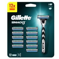 Gillette Mach3 Ανδρική Ξυριστική Μηχανή + 12 Ανταλλακτικές Κεφαλές