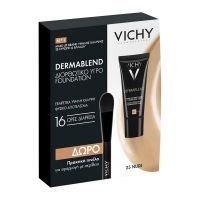 Vichy Set με Dermablend 3D Καλυπτικό & Διορθωτικό Make-Up Προσώπου για Λιπαρό & με Τάση Ακμής Δέρμα 25 Nude 30 ml & Δώρο Πρακτικό Πινέλο
